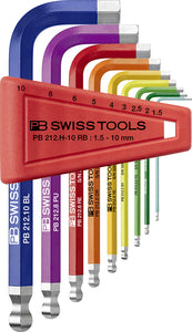 RainBow Hex Key Set PB 212 H 10 RB CN by PB Swiss Tools USA