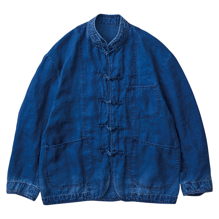 INDIGO LINEN CHINESE JACKET – CLASSIC GENTLEMAN PORTER CLASSIC