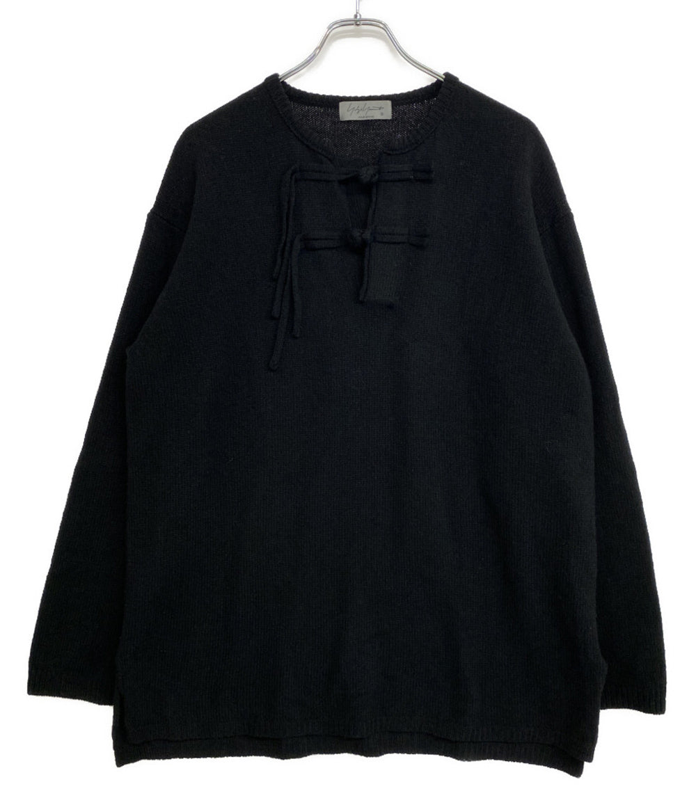 YOHJI YAMAMOTO POUR HOMME ニット CHINA BUTTON HENRY NECK KNIT 24AW