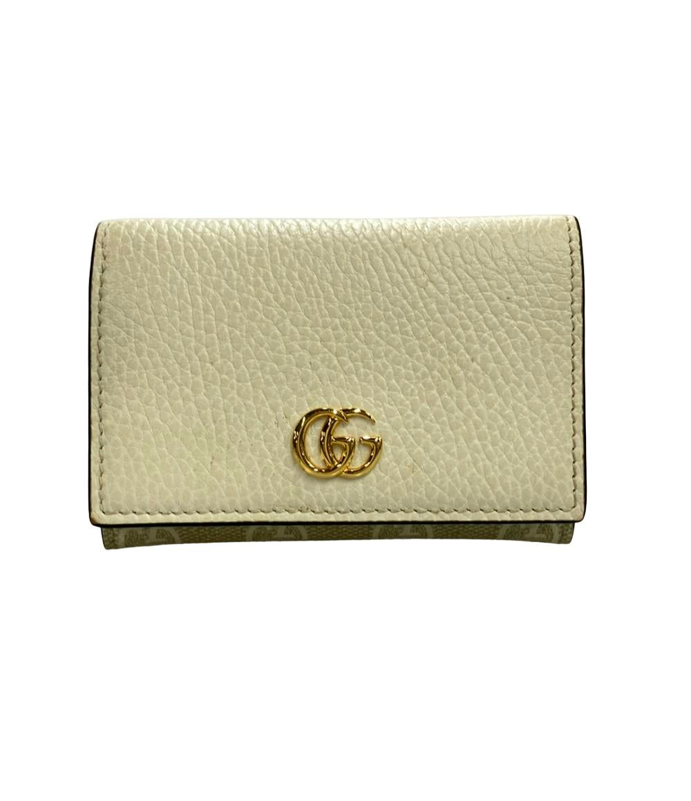 GUCCI カードケース レザー PVC GGマーモント 474748 2067 レディース