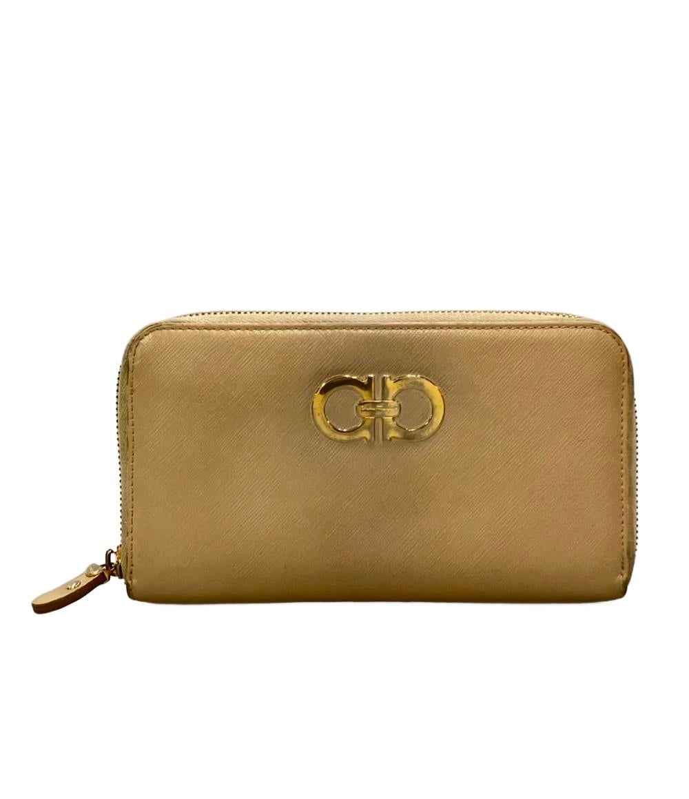 Salvatore Ferragamo ラウンドファスナー長財布 ガンチーニ レディース