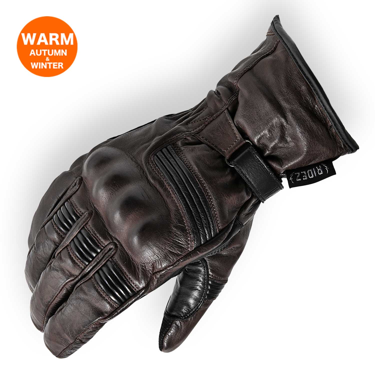 RIDEZ HECTOR GLOVES バイク用 レザーグローブ DARK BROWN RWG09