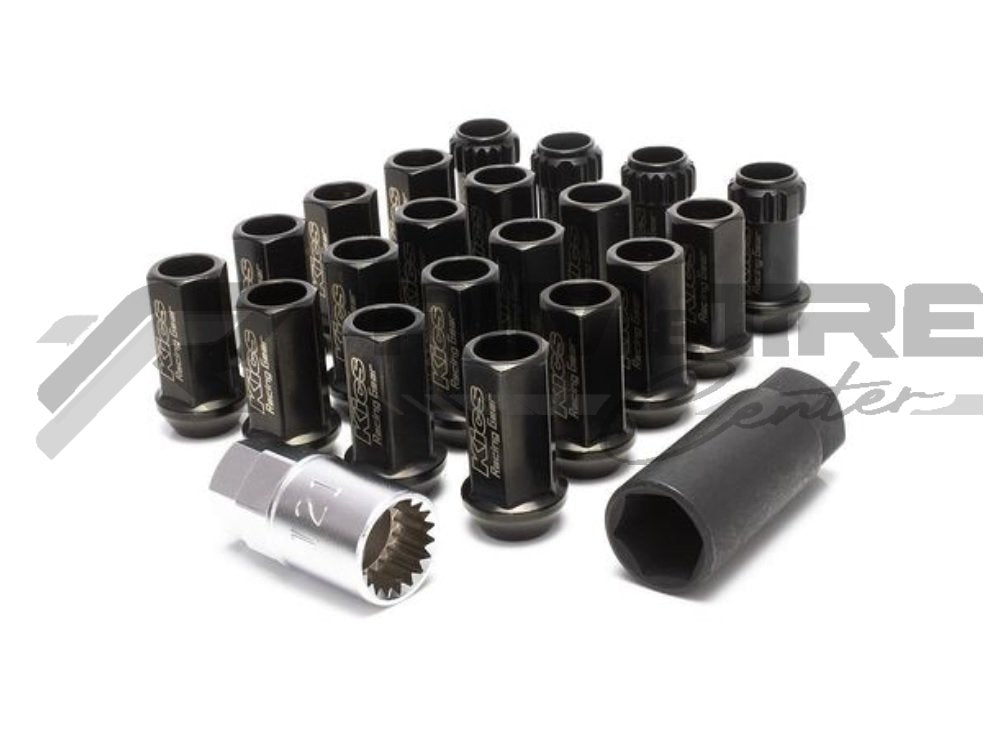 Project Kics Racing 17Hex Lug Nut & Lock Set 12x1.5 20PC Black