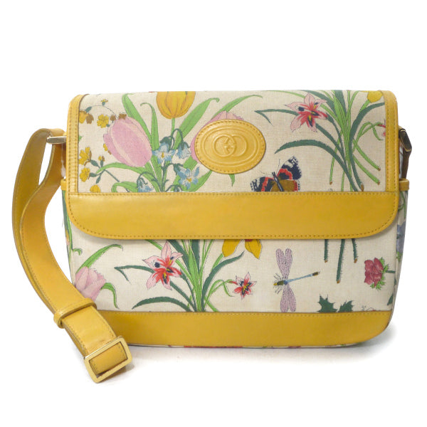 OLD Gucci フローラ柄ショルダーバッグ（黄） – Vintage Shop Rococo