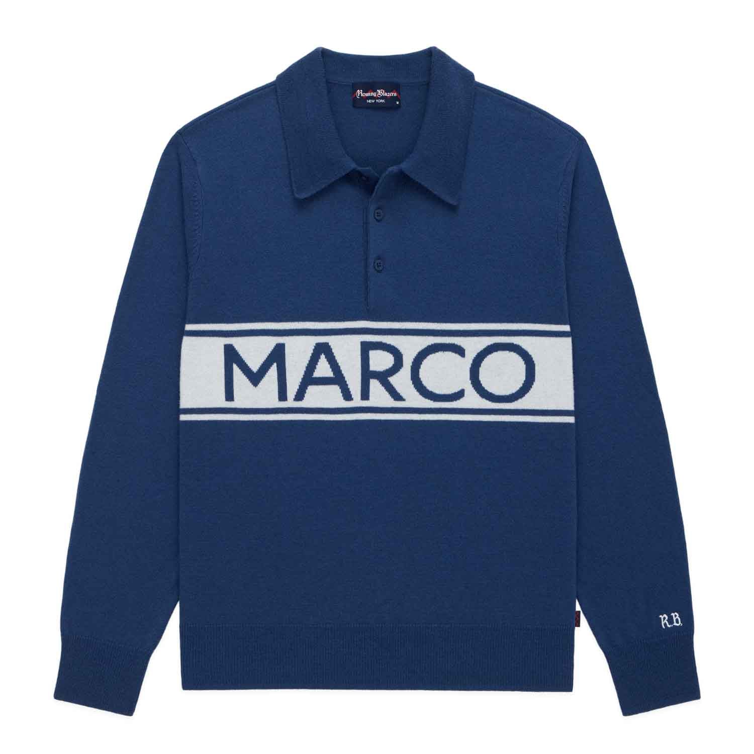 Men's Cashmere Marco Polo Sweater Blue – Rowing Blazers