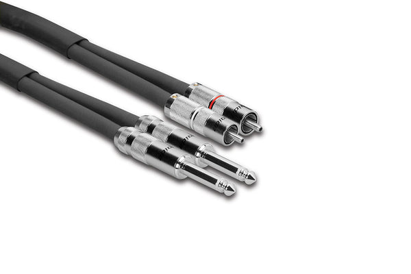 Stereo Interconnect, Dual 1/4 in TS to RCA – Zaolla Silverline