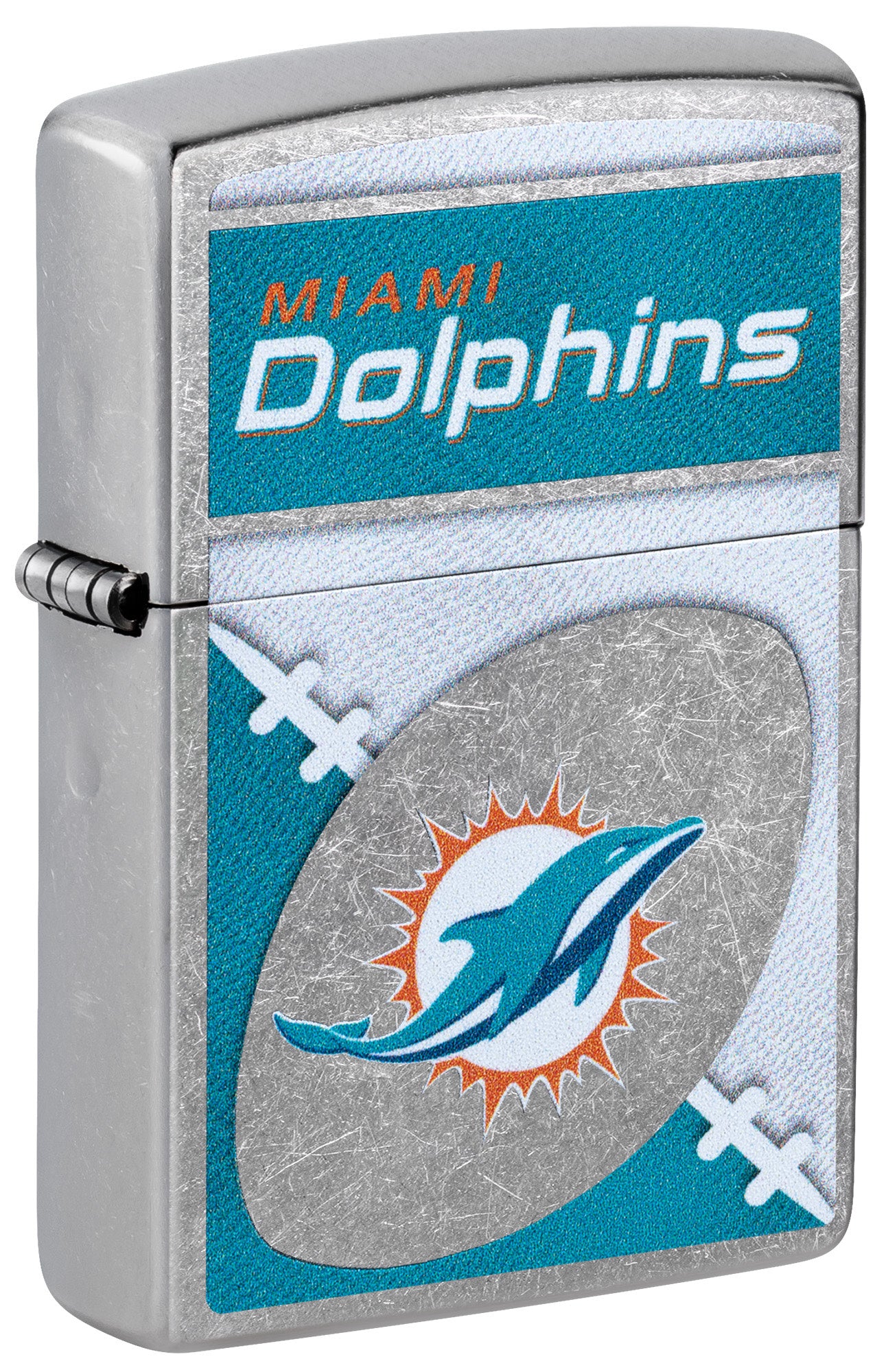 Zippo NFL Miami Dolphins Chrome Logo Design Street Chrome