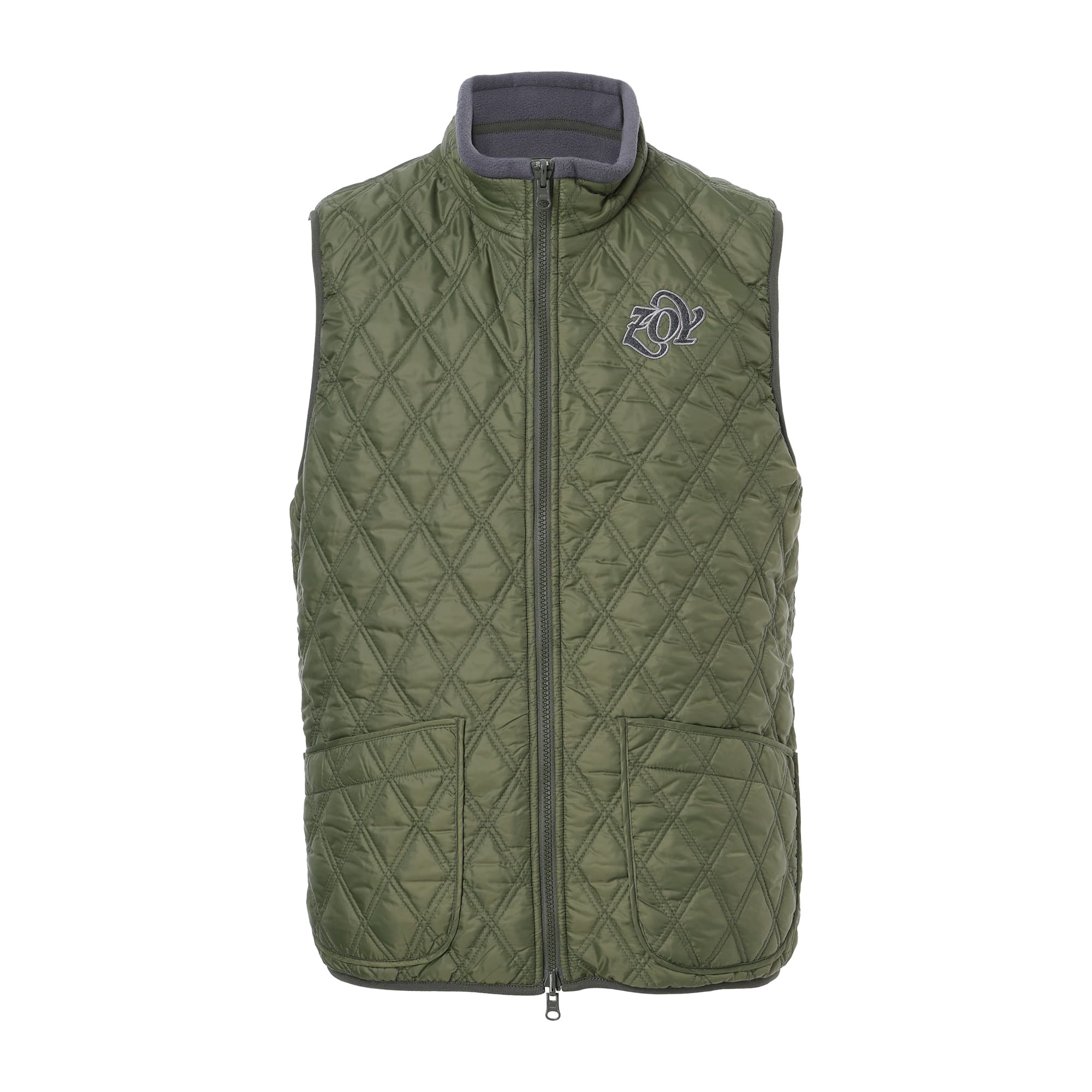 MEN ハイデンスタフタキルト リバーシブルベスト オリーブ