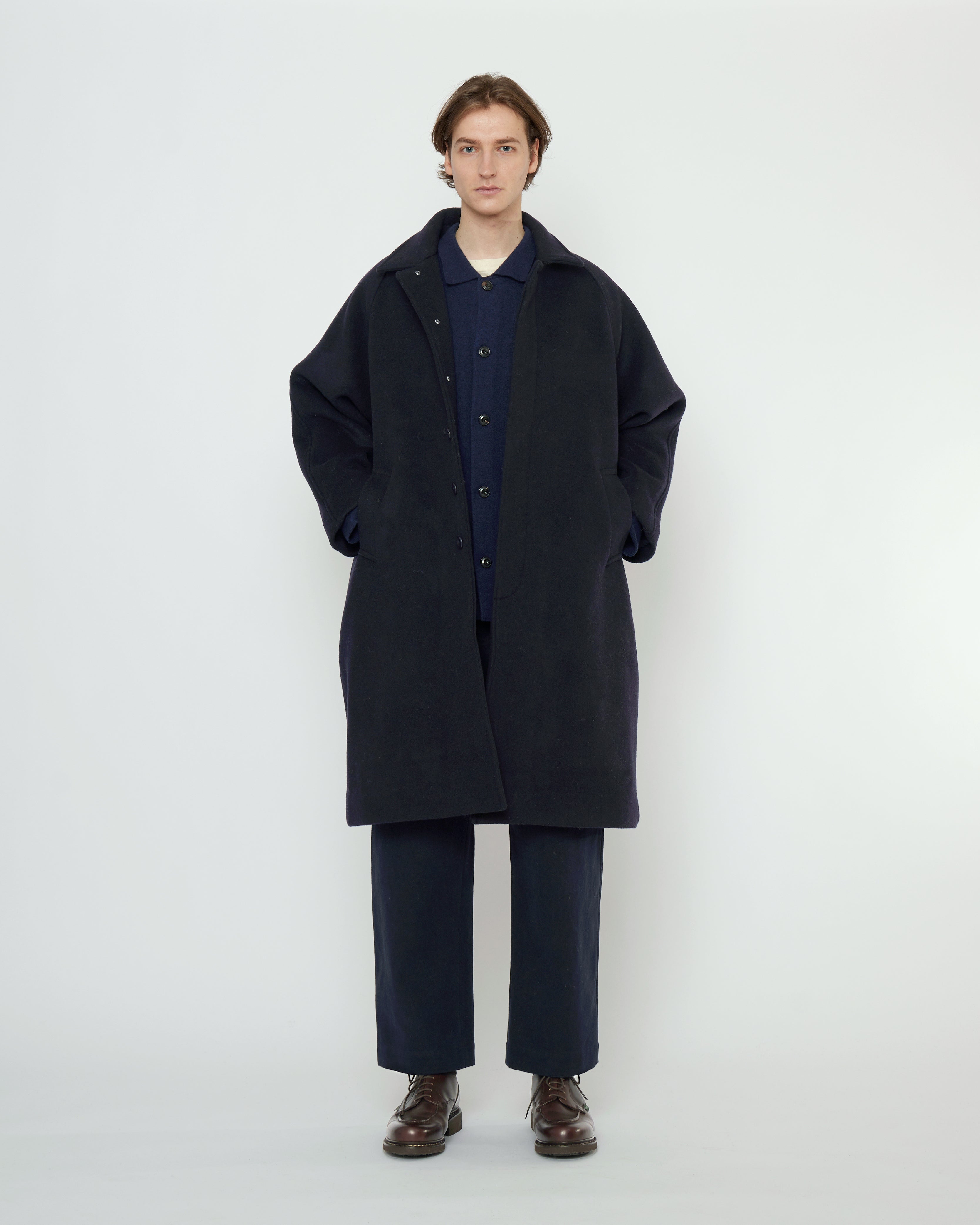Wool Duster - FW25 - Navy Black – 7115 by Szeki