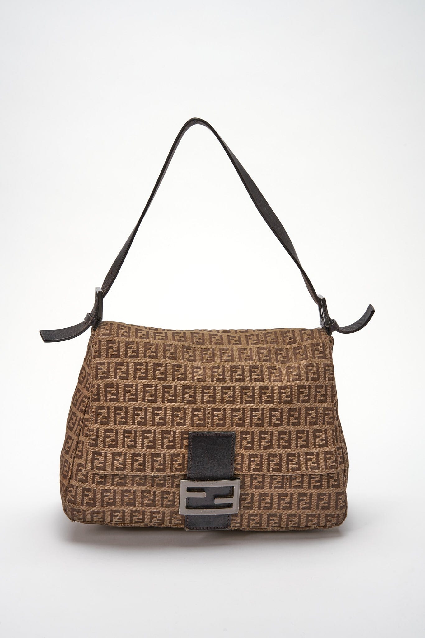 Fendi Vintage Mamma Baguette in Brown Zucchino Canvas – The Hosta