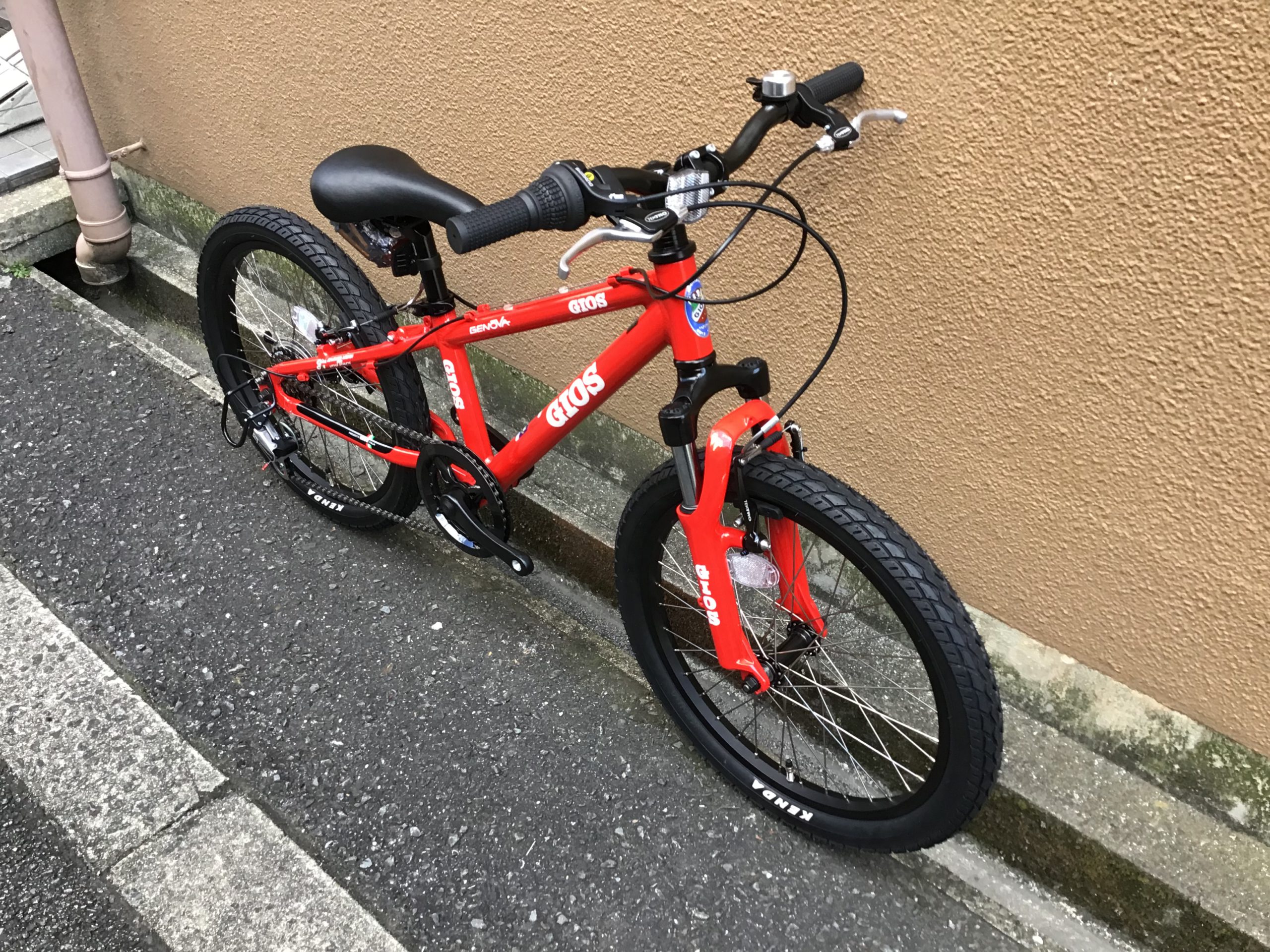 GIOS GENOVAL 260mm 20インチ レッド Vブレーキ | トモダサイクル 大阪