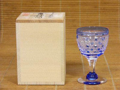 松添春義作 色被クリスタル（切子） 食前酒 【器道楽】