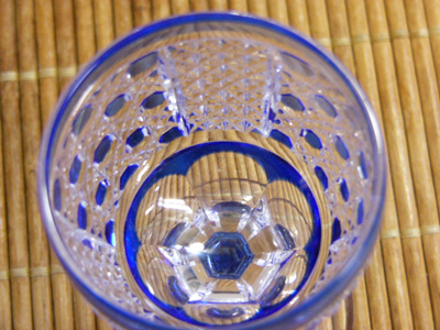 松添春義作 色被クリスタル（切子） 食前酒 【器道楽】