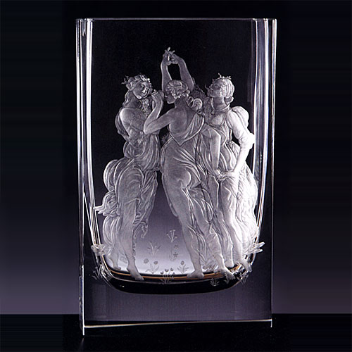 ボヘミアガラス - モーゼル 花瓶 - 伝統工芸 - 贈答ギフト記念品