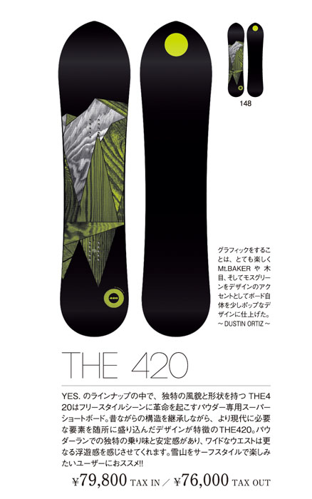 YES.NOWBOARD HRM 148 スノーボード グラフィックデザイン