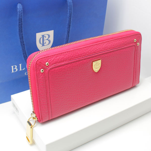 美品 バーバリーブルーレーベル クレストブリッジ ラウンドファスナー