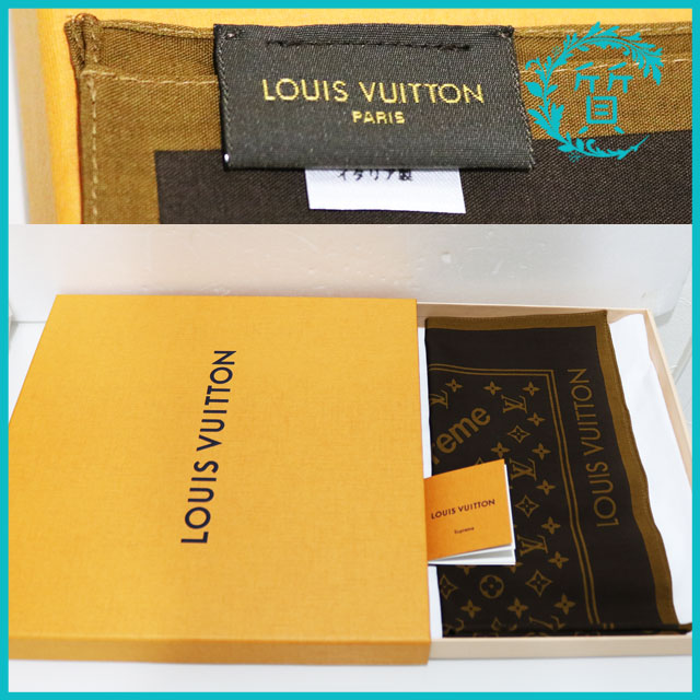 新品 ルイヴィトン Supreme シュプリーム バンダナ スカーフ MP1889