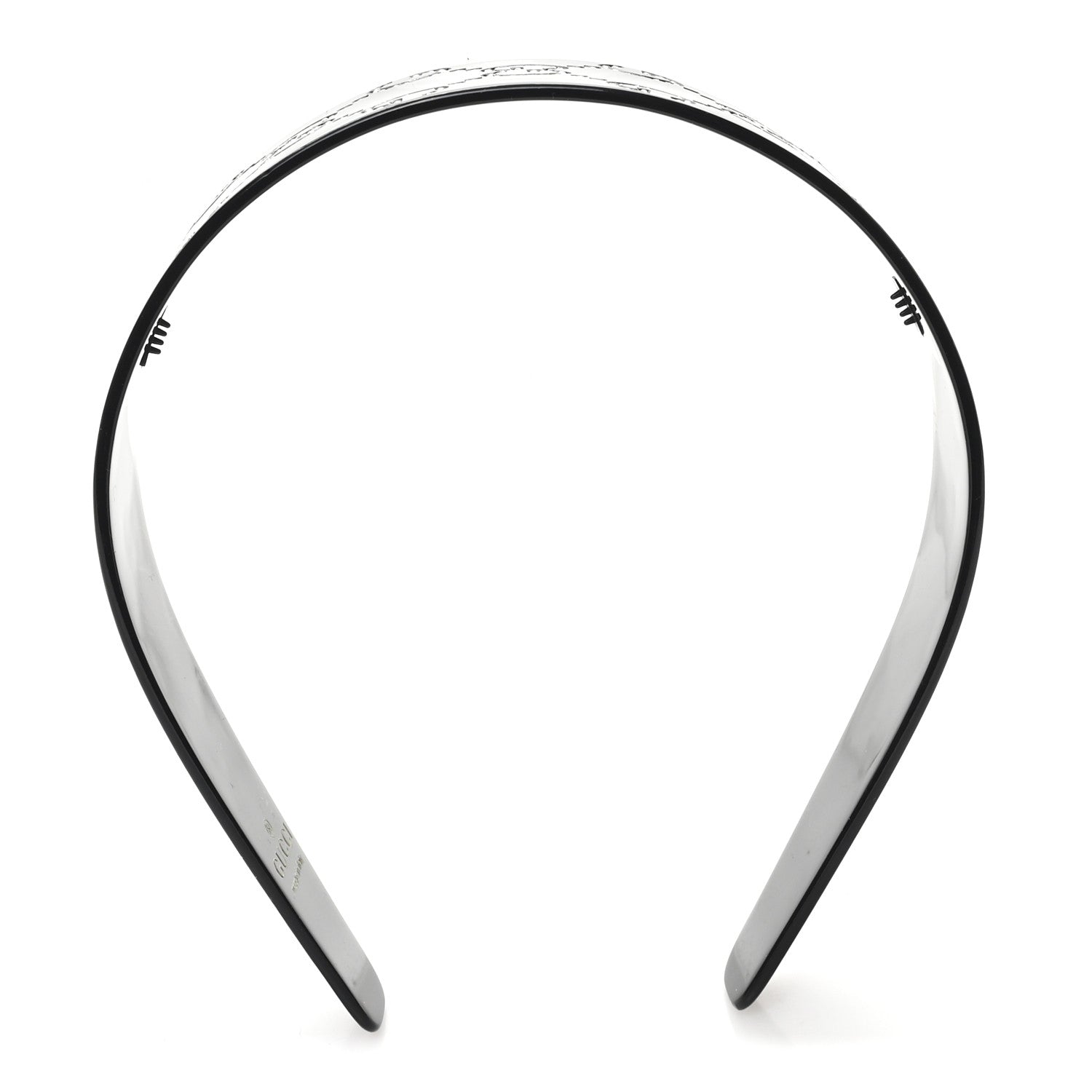 Gucci Resin Crystal Interlocking G Headband Black 1763852