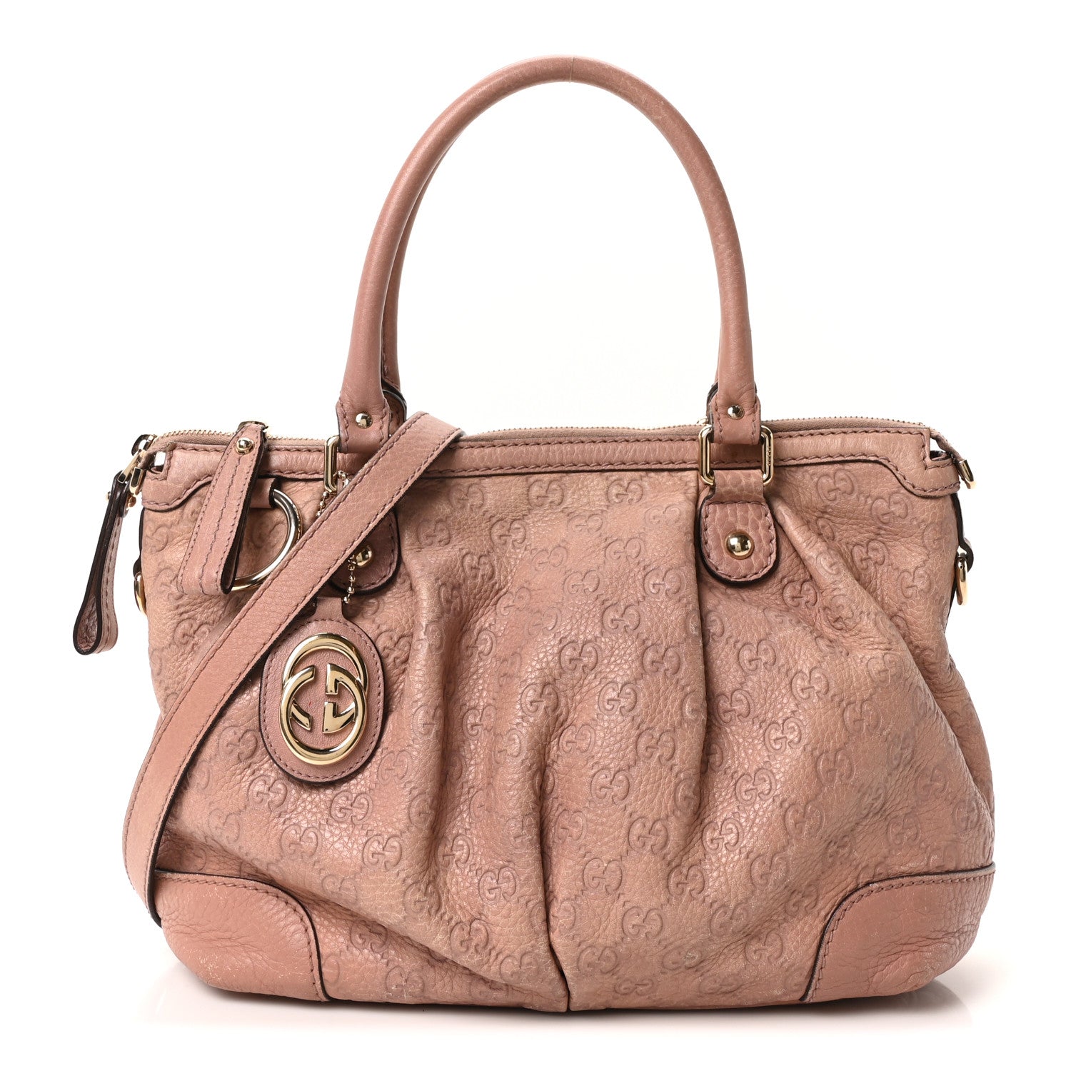 Gucci Guccissima Medium Sukey Top Handle Bag Dusty Rose 1812899