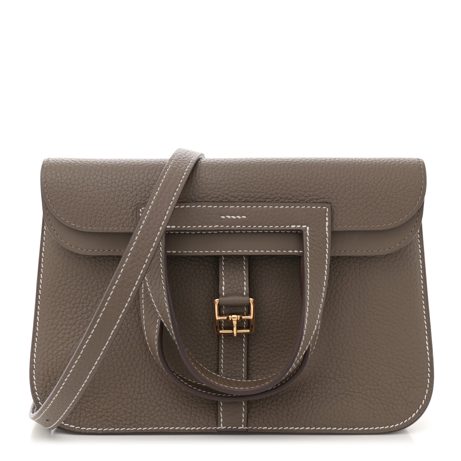 Hermes Taurillon Clemence Halzan 25 Etoupe 1676330 – FASHIONPHILE