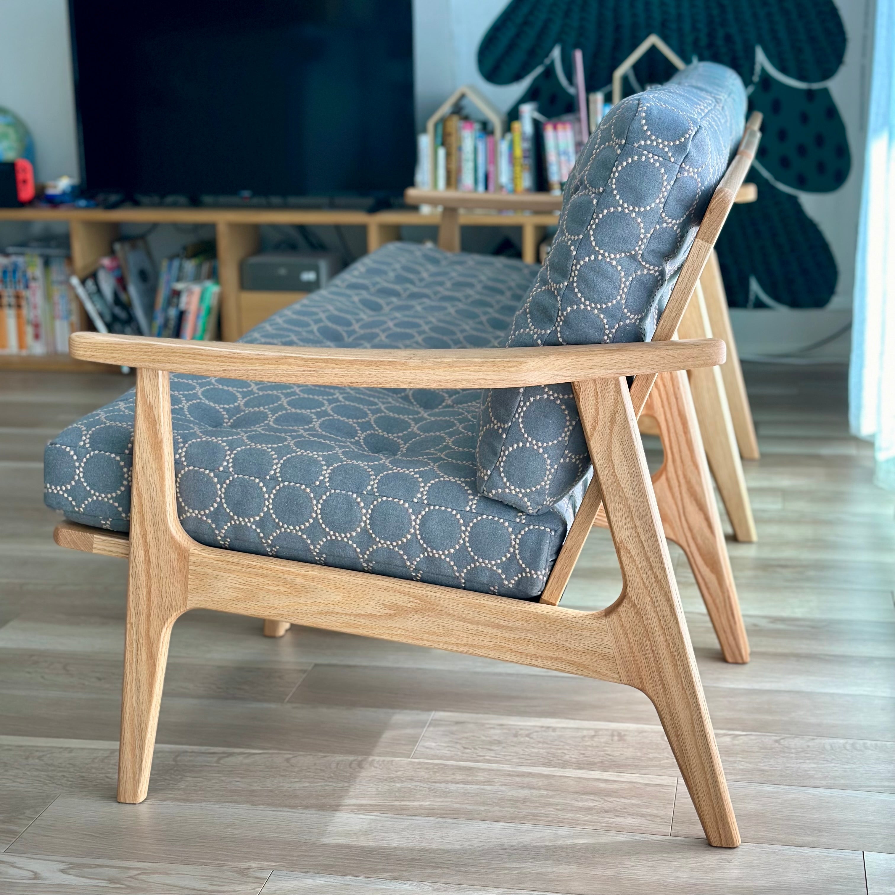 maruni マルニ木工 一人掛けソファ ボタンダウン ファブリック IG