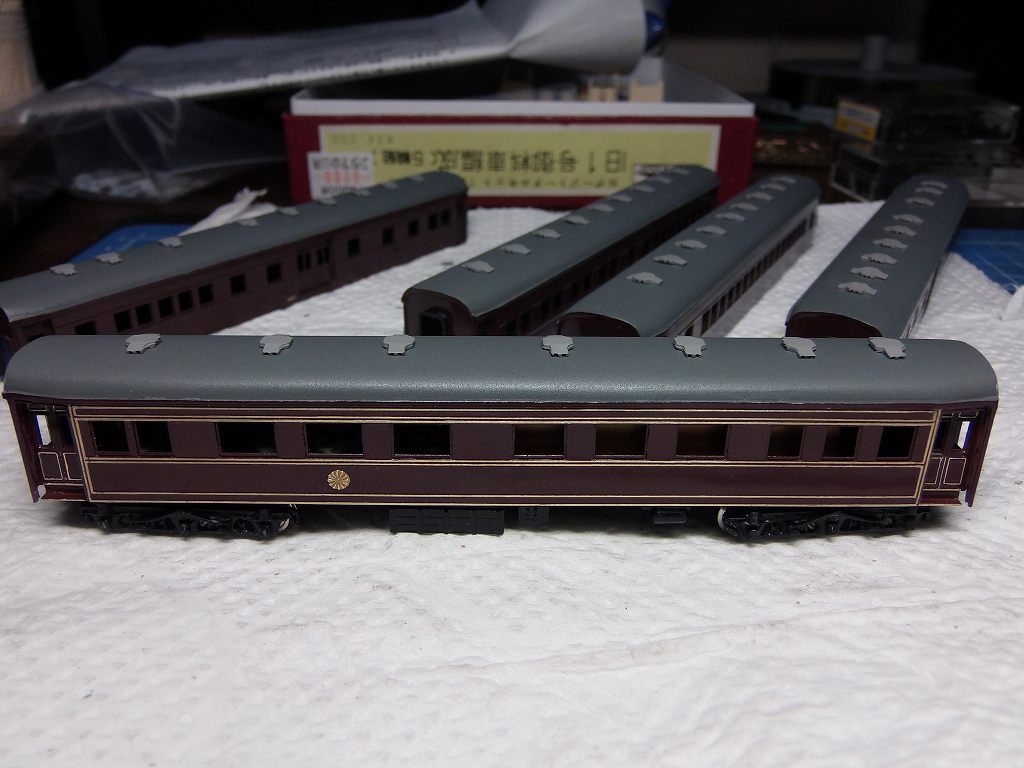 皇室用客車 御料車第一号(新) ワールド工芸 [御料車室内灯点灯] 美品