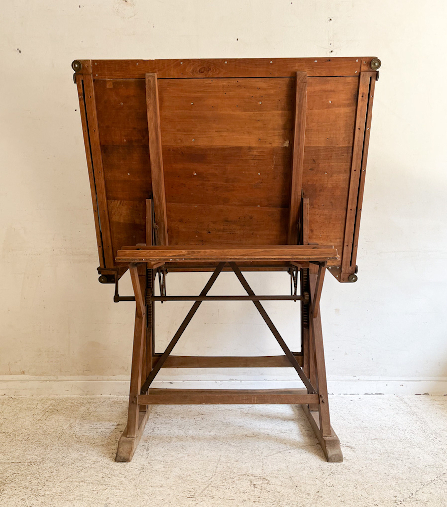 ヨーロッパアンティーク製図台（ドラフティングテーブル）作業台