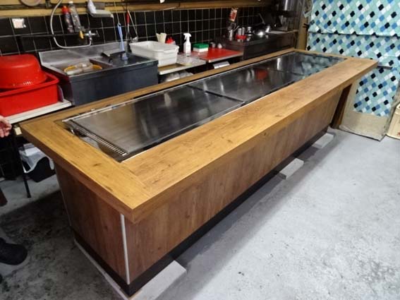 □071001-129□お好み焼きテーブル□タケウチ□鉄板テーブル□都市ガス