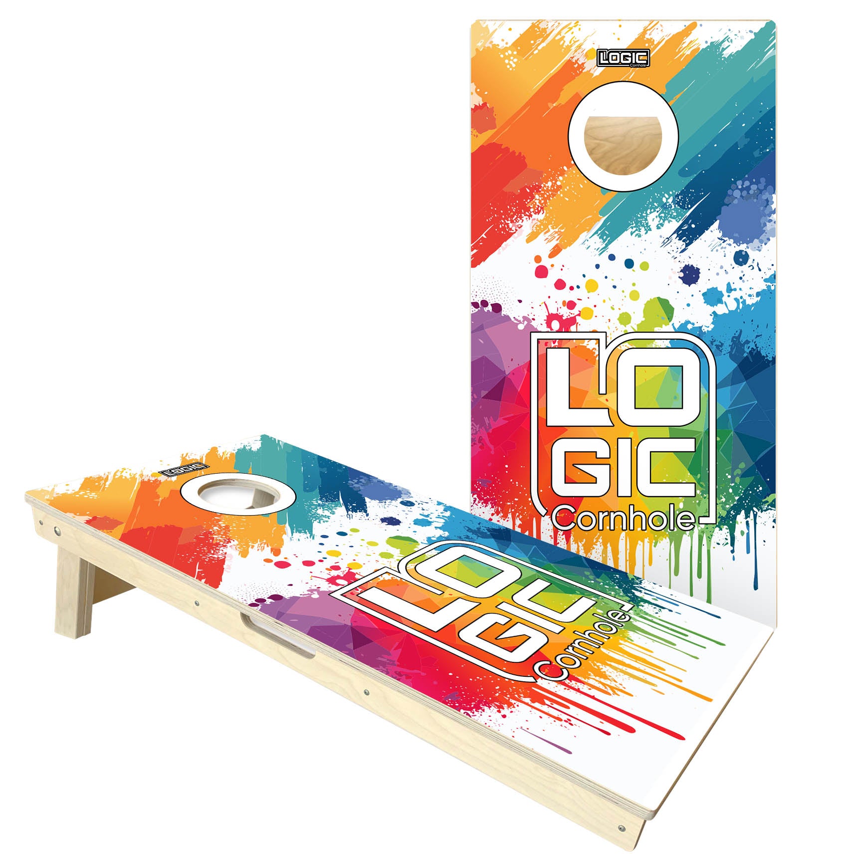 Color Paint Drip - Cornhole Boards - ACL ELITE & COMP stamped