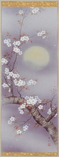 掛け軸 桜 春 橋口幾三郎 掛け軸桜春橋口幾三郎