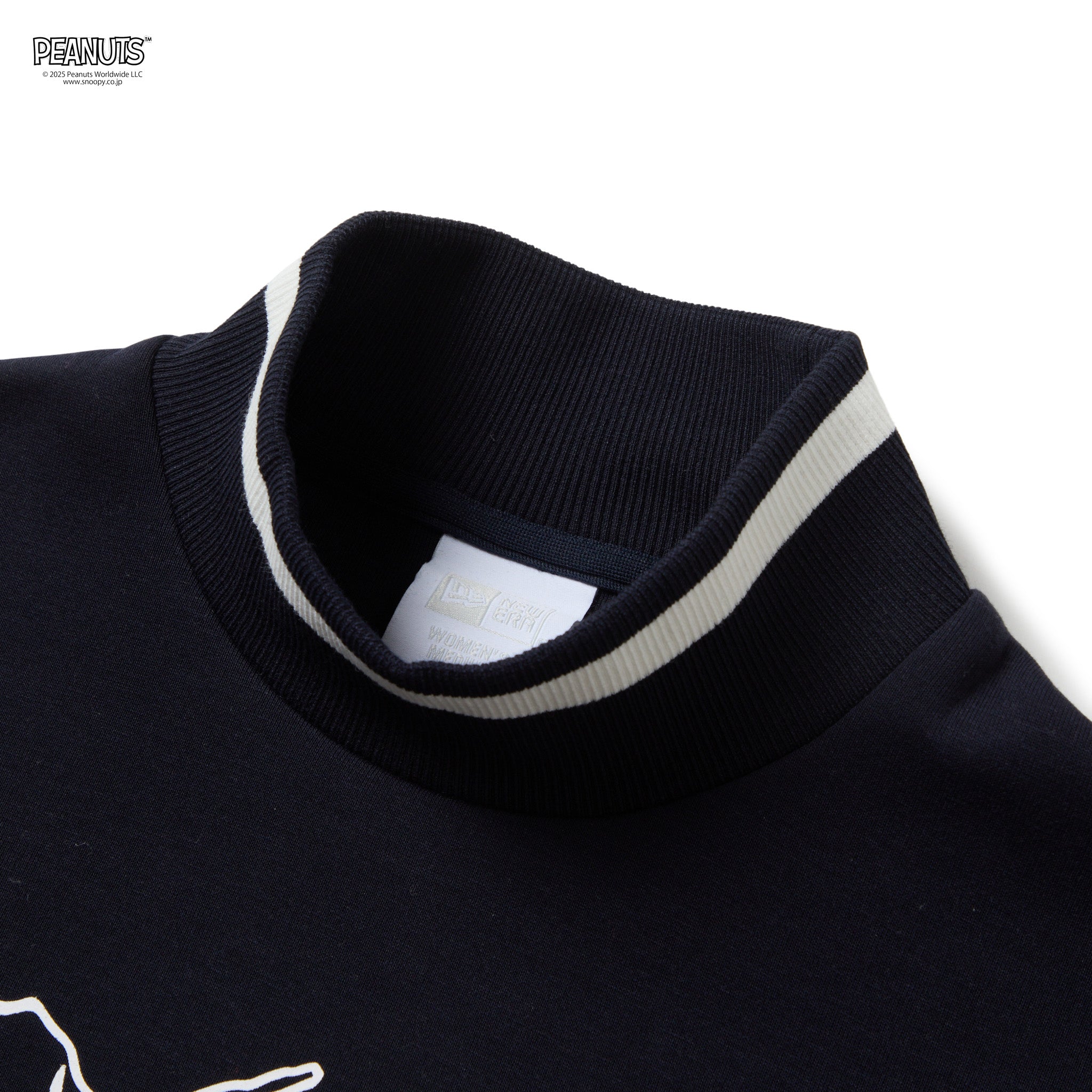 Women's テックスウェット モックネック PEANUTS ピーナッツ ネイビー