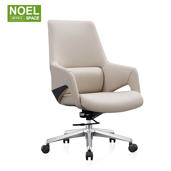 Kira-M(Beige),High Quality Executive Boss Office Chair PU Leather
