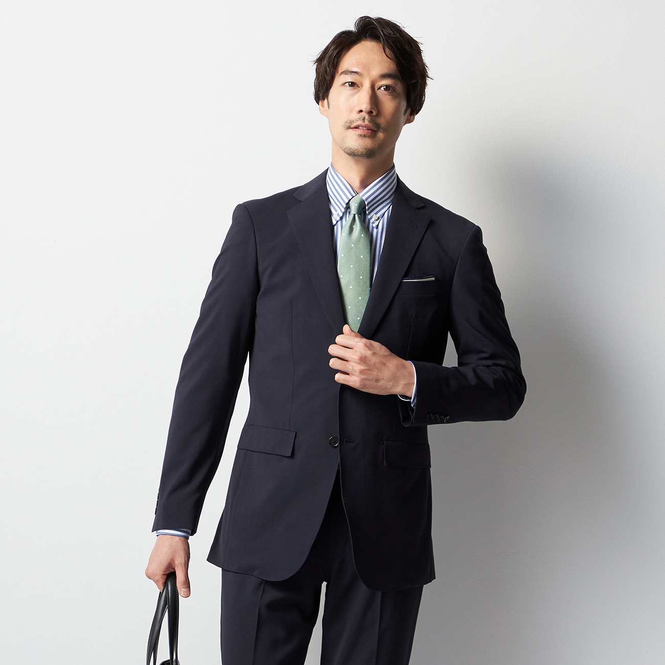 アウトレット]高通気スマートテックスーツ 2パンツ 無地 2つボタン