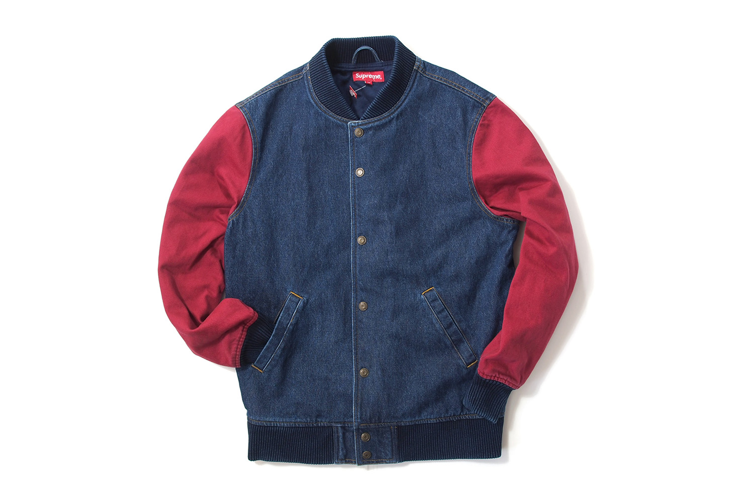 正規品 Supreme Denim Twill Varsity Jacket