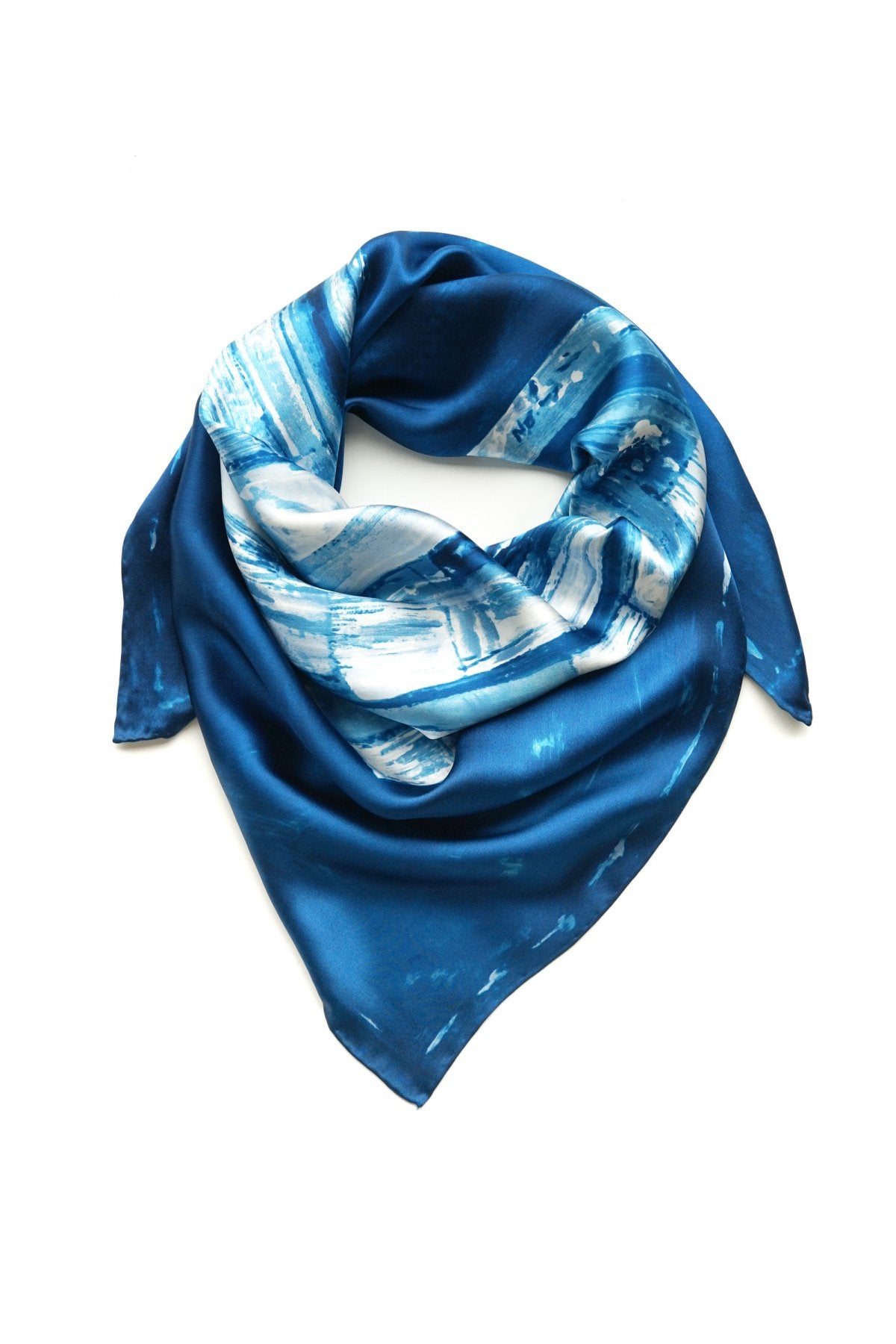 Porter Classic - SILK SCARF (PAINT BRUSH) - BLUE – PHAETON