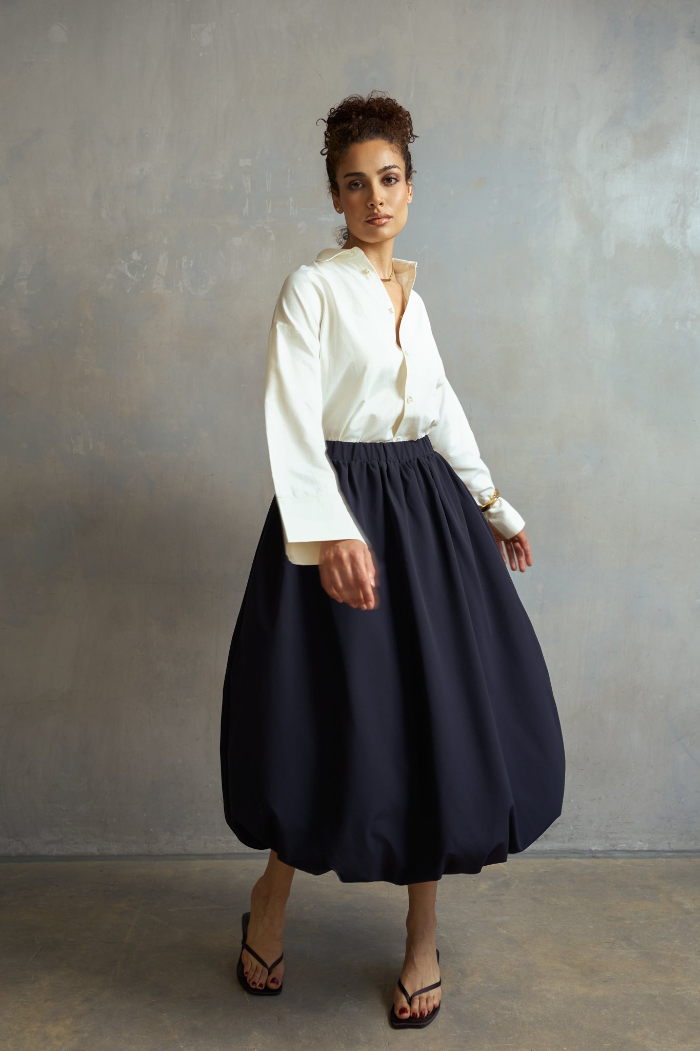 Balloon Maxi Skirt Black