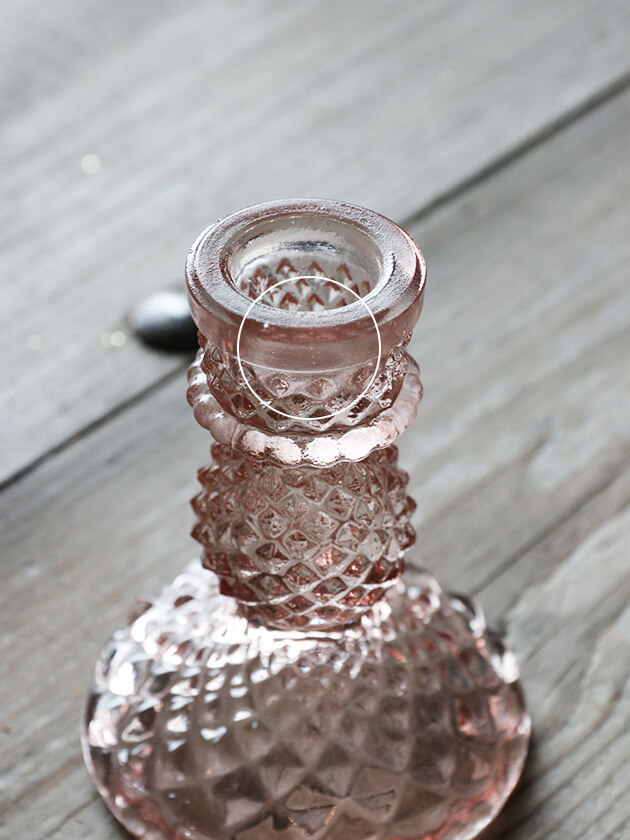 GOODWILLガラスキャンドルホルダーELEGANTピンク10cm ～ サラグレース