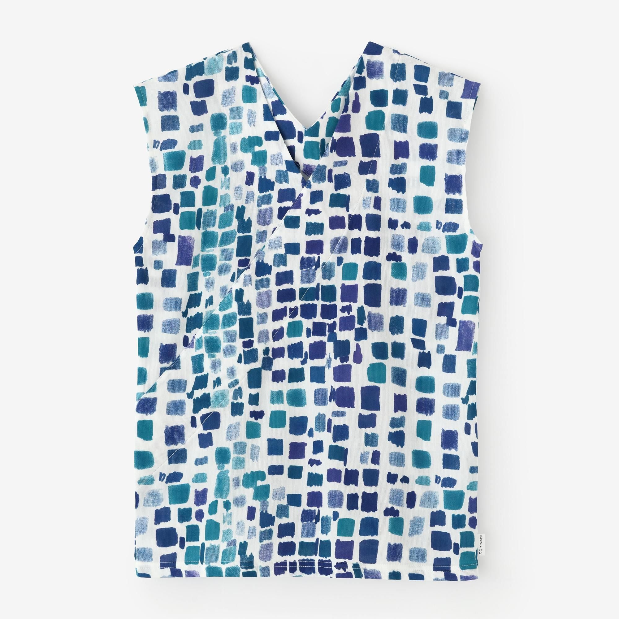 net限定】高島縮 40/40 抜衿ジバン／絵具皿（えのぐさら） 水辺