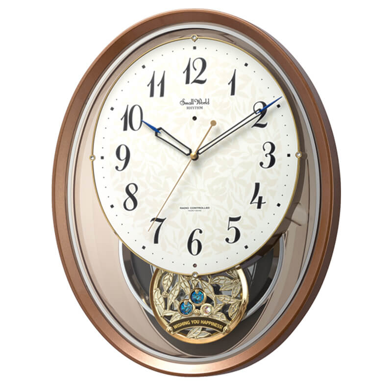 RHYTHM リズム SmallWorld 電波からくり掛け時計 スモールワールド