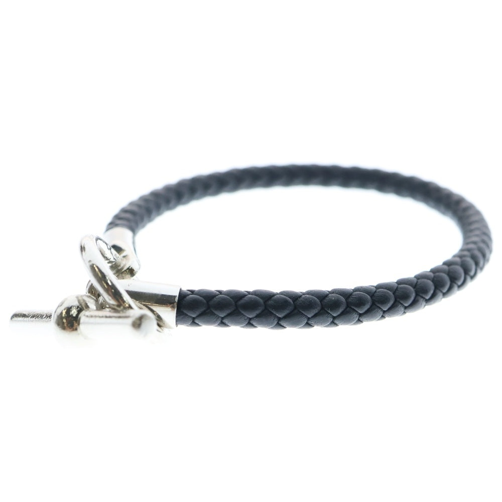 HERMES(エルメス) グレナンH レザー ブレスレット ブラック スイフト
