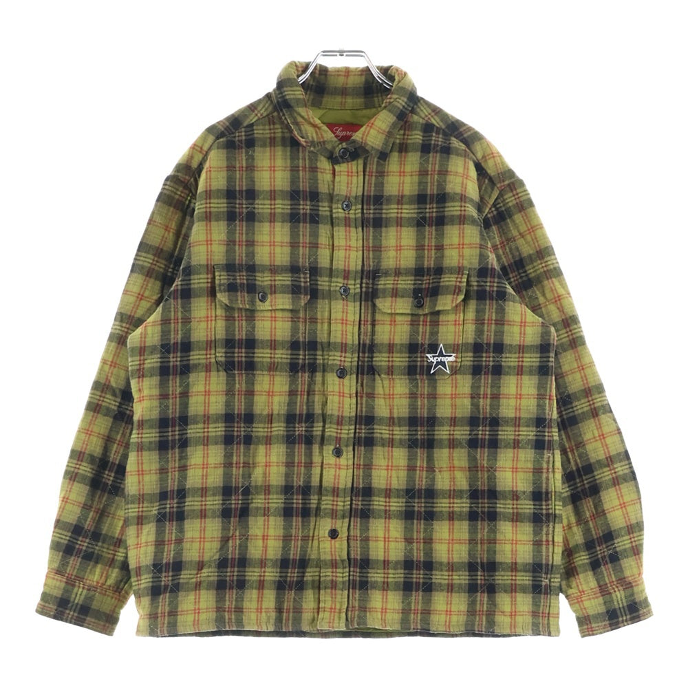 SUPREME(シュプリーム) 21AW Quilted Plaid Flannel Shirt スターロゴ