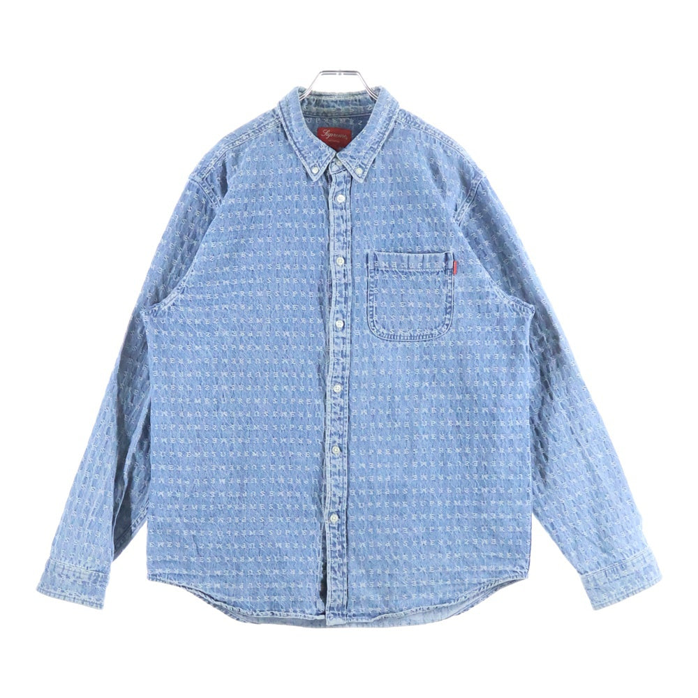 SUPREME(シュプリーム) 20SS Jacquard Logos Denim Shirt ジャガード