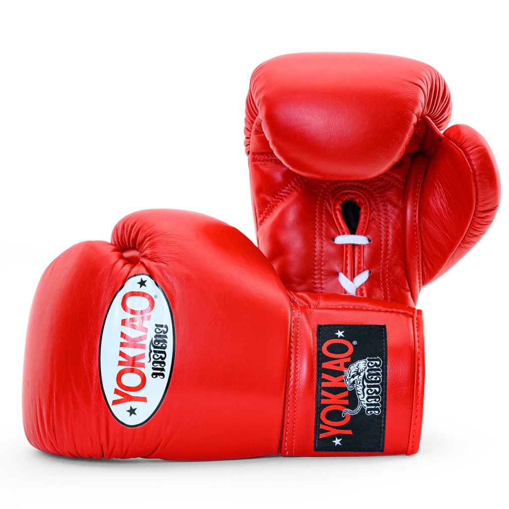 Matrix Red Lace Up Boxing Gloves Boxing | YOKKAO