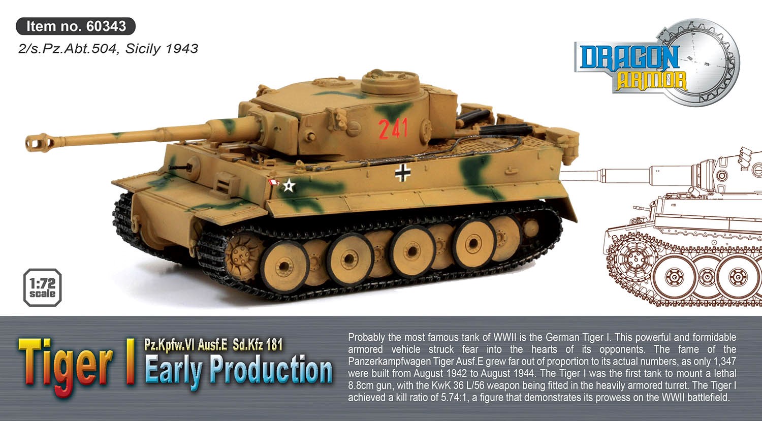 60544 - Sd.Kfz.181 Tiger I Late Production w/Zimmerit, s.Pz.Abt