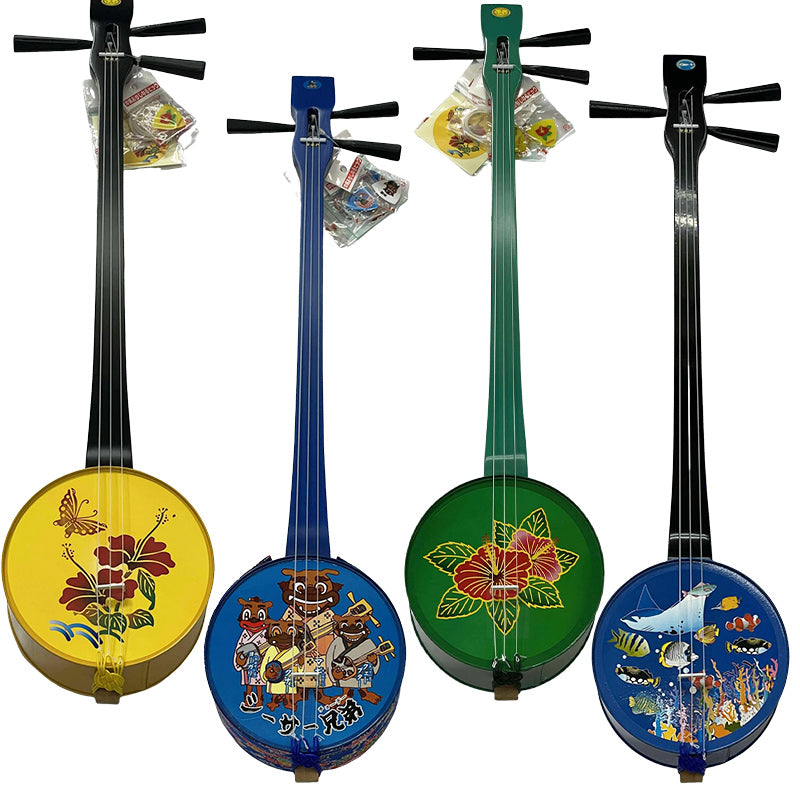 稀少】カンカラ三線 三線 エアーブラシアート パイナップル 稀少