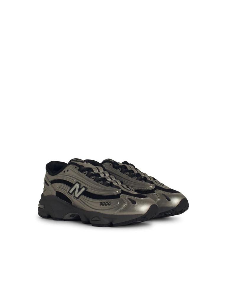 Shop New Balance '1000' Silver Leather Blend Sneakers on Sale at