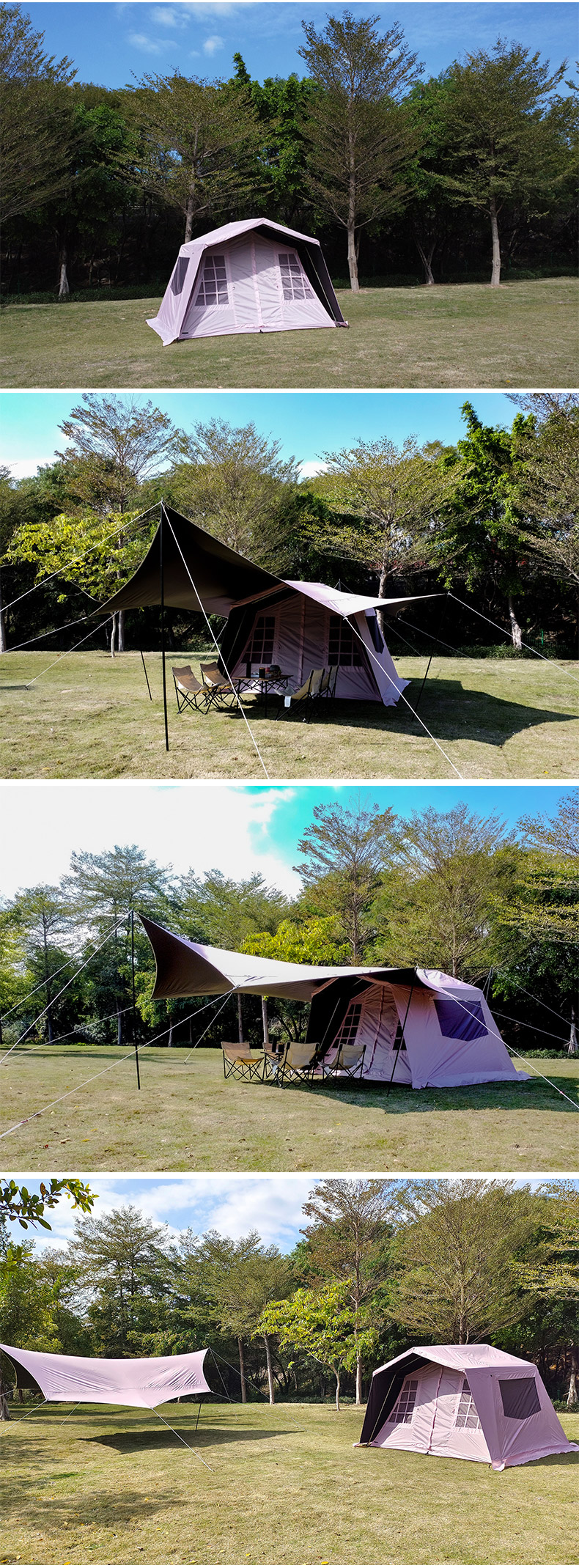 YGY ハットテント 4-6人用 ロッジ型テント | 屋外キャンプに最適