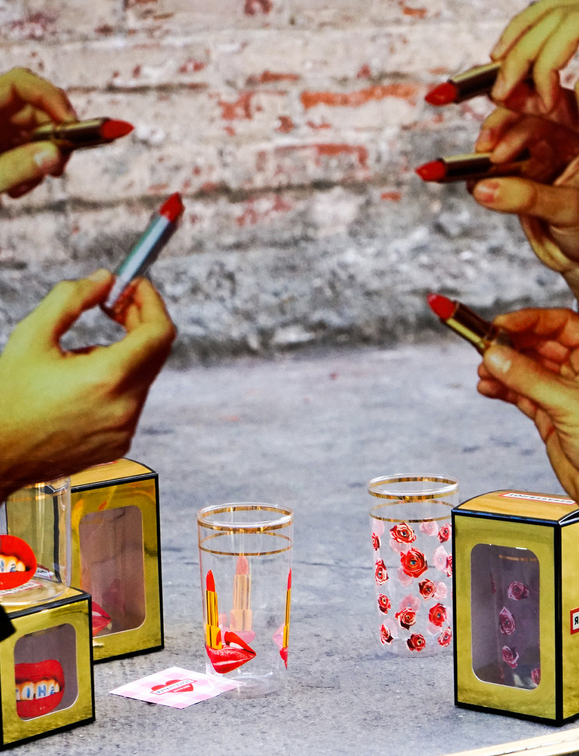 Seletti Toiletpaper Mirror, Lipsticks