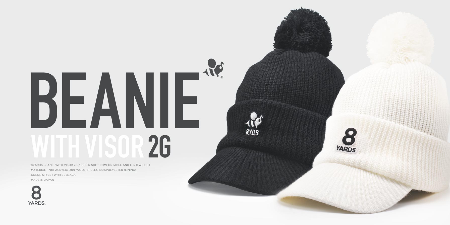 8YARDS / BEANIE with Visor 2G