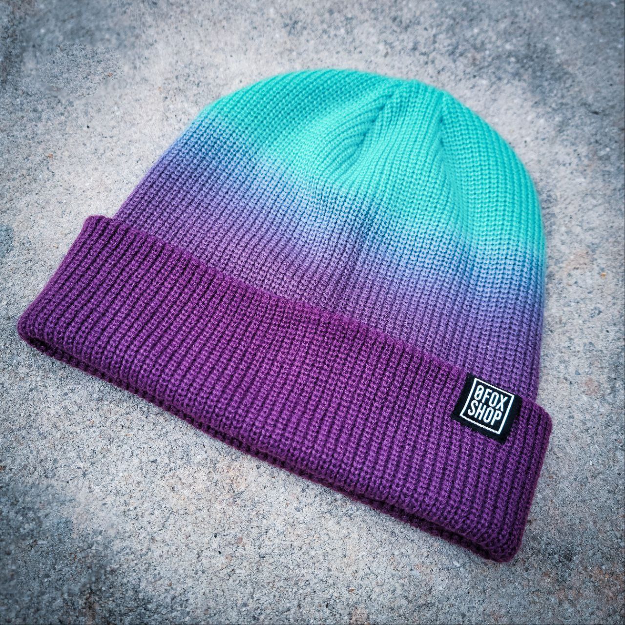 PURPLE GRADIENT MAW BEANIE – 0 Fox Shop